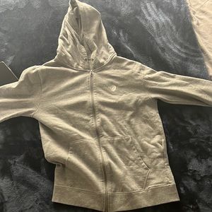 zip up volcum hoodie.